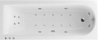Акриловая ванна Excellent Aurum Lux WAEX.AUR18.LUX.CR 180x80 см, пристенная, с гидромассажем, белая, с каркасом, со сливом-переливом