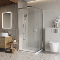 Душевой уголок BelBagno Luce A-2-80-C-Cr 80x80, профиль хром, стекло прозрачное
