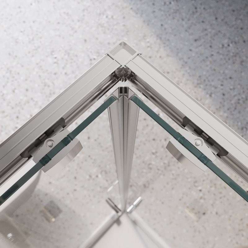 Душевой уголок BelBagno Luce A-2-80-C-Cr 80x80, профиль хром, стекло прозрачное