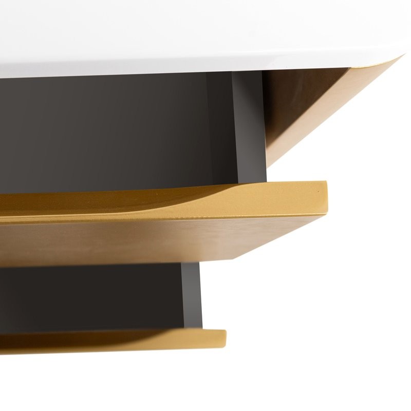 Мебель для ванной комнаты Cezares Relax 100 подвесная, 2 ящика, брашированное золото