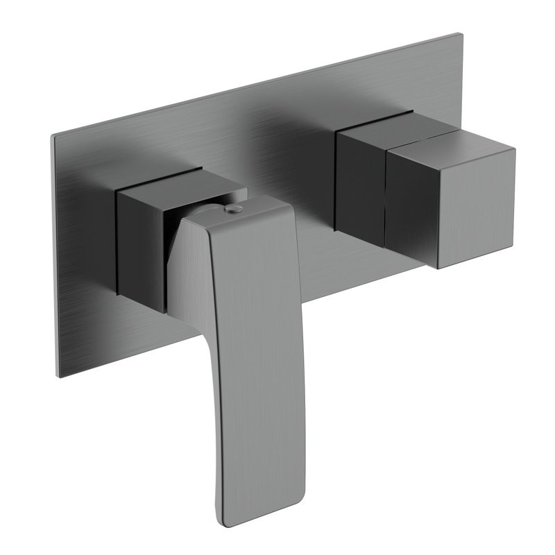 Встраиваемый смеситель для душа и ванны Raglo R01.273.09 С ВНУТРЕННЕЙ ЧАСТЬЮ, графит