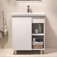 Тумба с раковиной Vigo Milos 70 напольная, белая