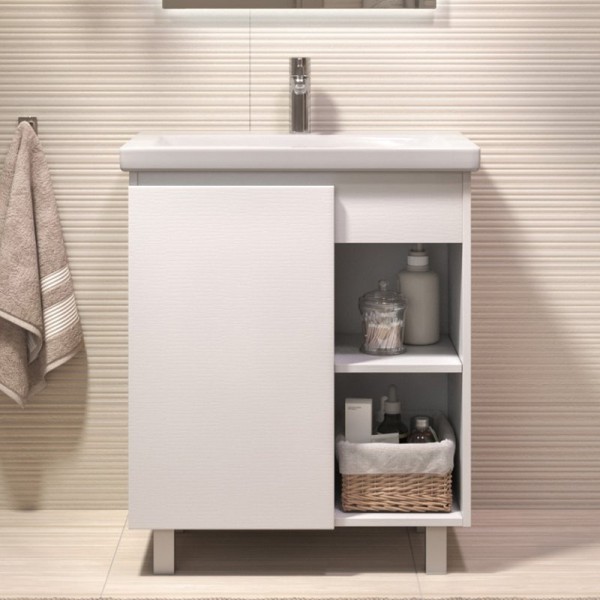 Тумба с раковиной Vigo Milos 70 напольная, белая