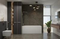 Акриловая ванна Lavinia Boho Rock 170x75 см, встраиваемая, белая, с каркасом, с экраном