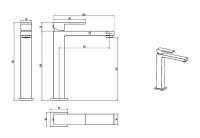 Смеситель для раковины Boheme Qubic 472-CB copper brushed Смеситель для раковины Boheme Qubic 472-CB copper brushed
