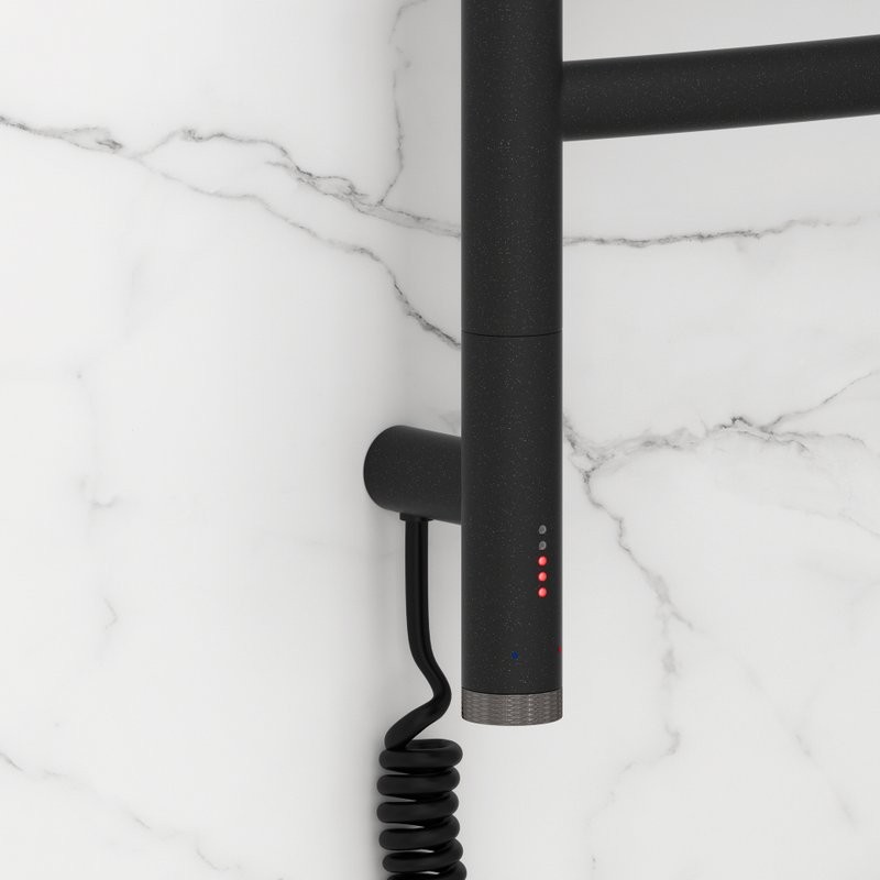 Полотенцесушитель электрический Сунержа Галант 3.1 15-6000-8040 90x45 см, подключение слева, темный титан муар, лесенка