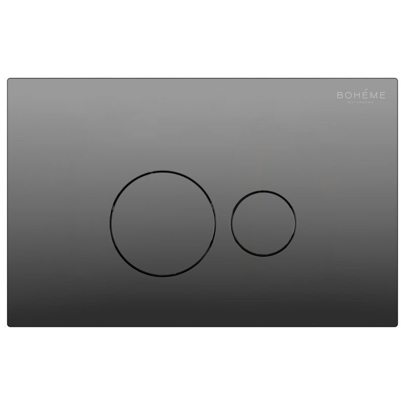 Кнопка смыва для унитаза Boheme 668-SGM пластик, цвет глянцевый графит