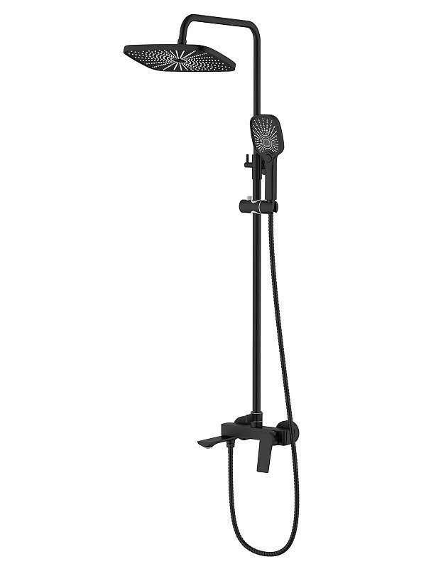 Душевая стойка AZARIO Lursy AZ-K2349B черная матовая