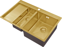 Мойка кухонная Zorg Inox PVD SZR 5178-2-R bronze