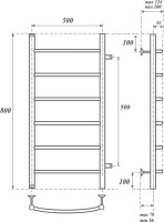 Полотенцесушитель водяной Point Ника PN08558 50x80, хром