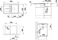 Мойка кухонная Blanco Metra 45S 513035 антрацит