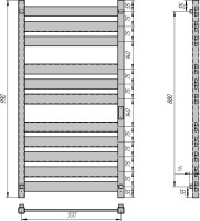 Полотенцесушитель электрический Grois Mario 142 50х100 белый