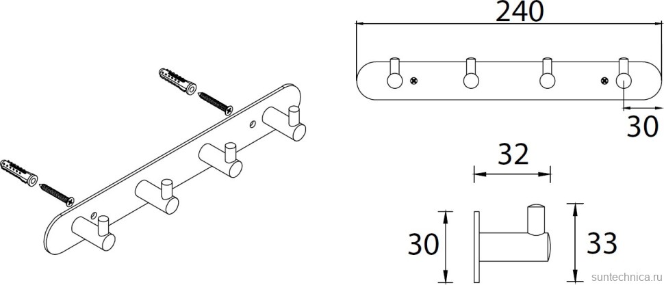 Крючок Fixsen Hotel FX-31005-4