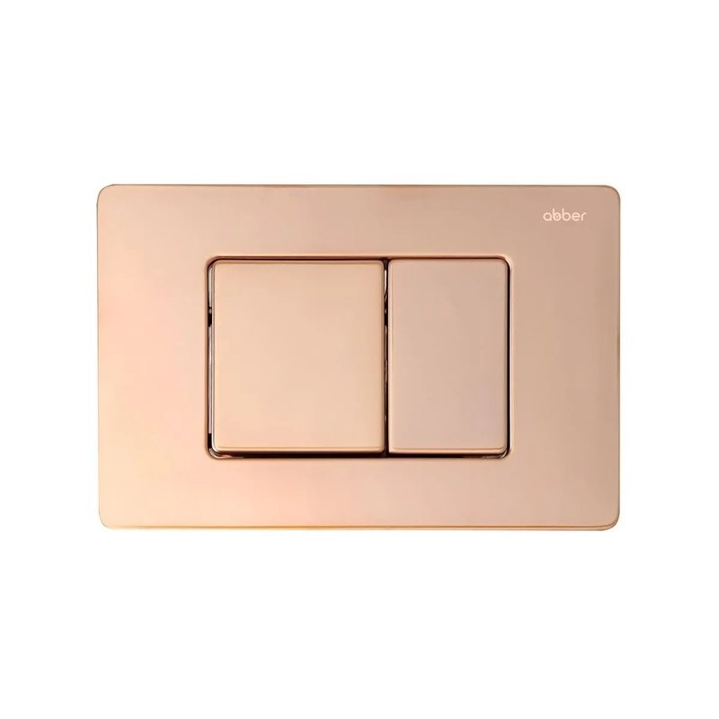 Кнопка смыва для унитаза Abber AC0120RG нержавеющая сталь, цвет розовое золото