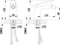 Смеситель для биде Lemark Melange LM4908CW Смеситель для биде Lemark Melange LM4908CW