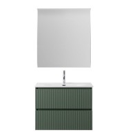 Мебель для ванной комнаты BelBagno Uno 80 подвесная, 2 ящика, матовая еловая