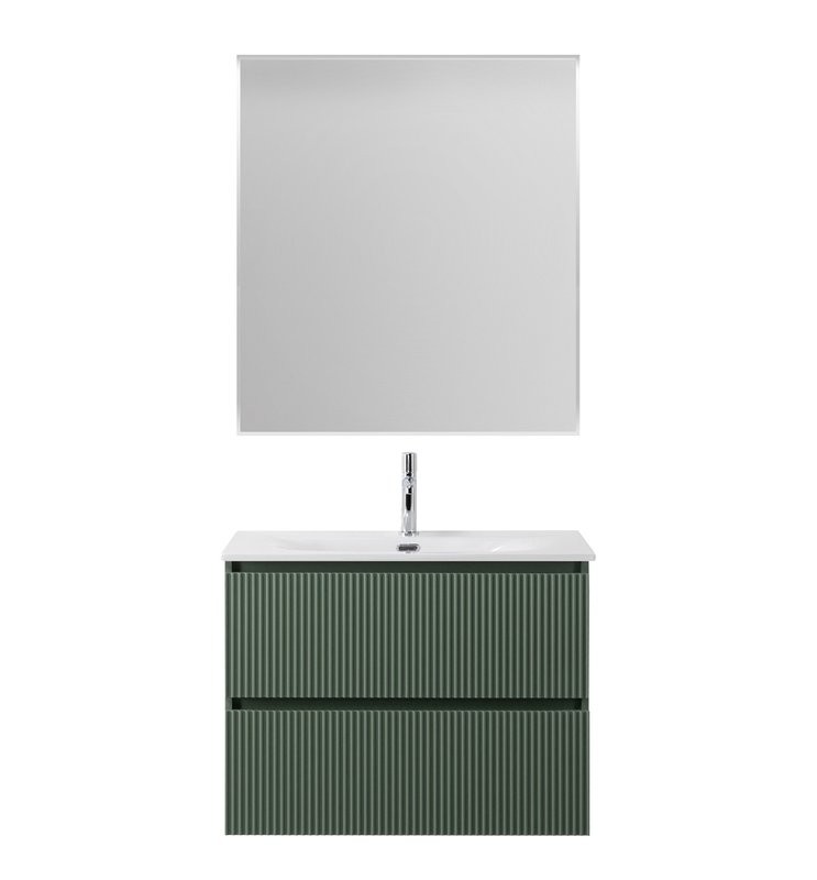 Мебель для ванной комнаты BelBagno Uno 80 подвесная, 2 ящика, матовая еловая