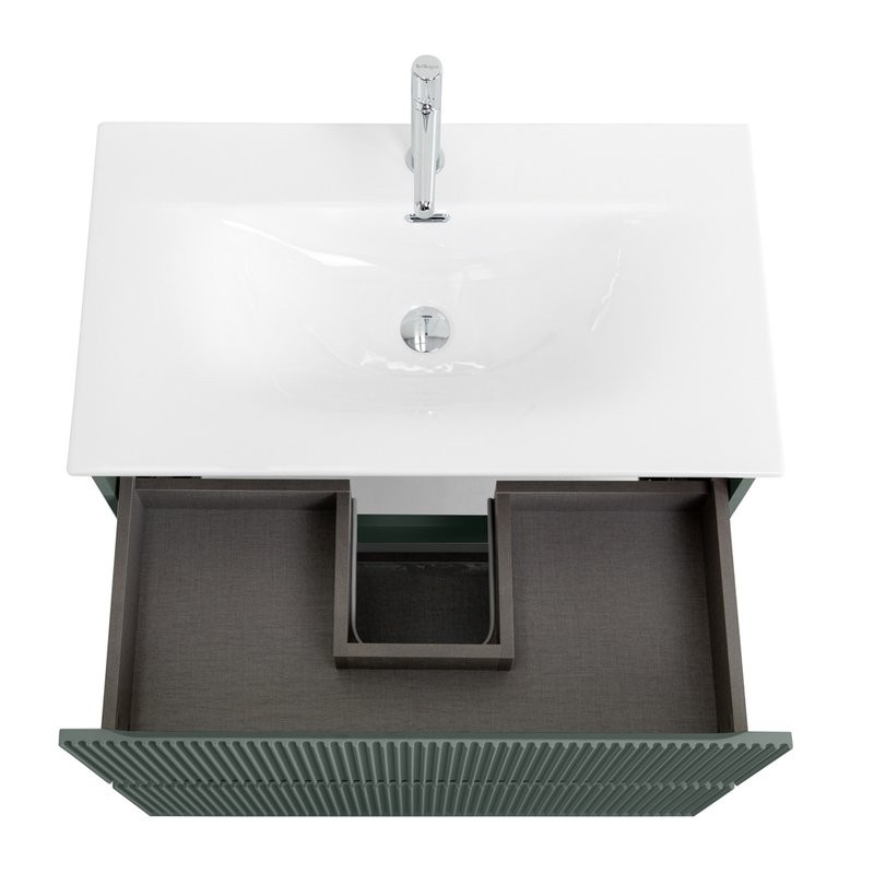 Мебель для ванной комнаты BelBagno Uno 80 подвесная, 2 ящика, матовая еловая