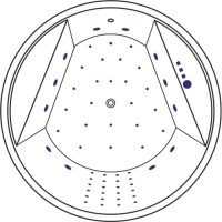 Акриловая ванна Excellent Great Arc Nano 160x160 см, встраиваемая, с гидромассажем, белая, круглая, с каркасом, со сливом-переливом