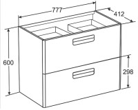 Мебель для ванной комнаты Roca The Gap Original 80 терракота