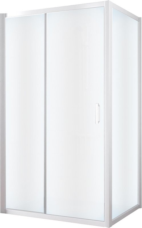 Душевой уголок Vegas Glass ZP+ZPV NOVO 140*80 01 10 профиль белый, стекло сатин