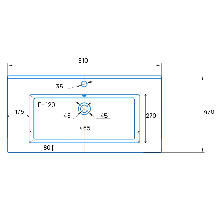 Мебель для ванной комнаты Emmy Вега 80 напольная, белая