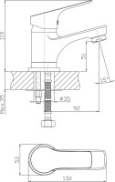 Смеситель для раковины Orange Dia M45-021cr хром