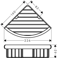 Полка Hansgrohe Logis Universal 41710000 угловая Полка Hansgrohe Logis Universal 41710000 угловая