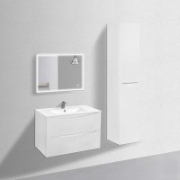 Тумба с раковиной Vincea Mia 80 белая глянцевая, раковина VBS-13980
