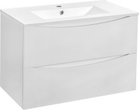 Тумба с раковиной Vincea Mia 80 белая глянцевая, раковина VBS-13980