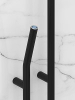 Полотенцесушитель электрический Сунержа Локон 31-0888-1612 160x10 см, подключение слева, скрытое подключение слева, матовый черный, I-образный