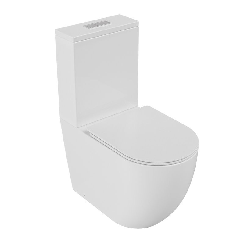 Унитаз-компакт напольный Grossman GR-4494SQ с микролифтом, белый глянец