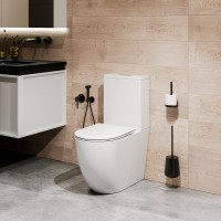 Унитаз-компакт напольный Grossman GR-4494SQ с микролифтом, белый глянец