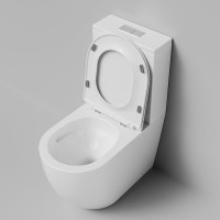 Унитаз-компакт напольный Grossman GR-4494SQ с микролифтом, белый глянец