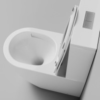 Унитаз-компакт напольный Grossman GR-4494SQ с микролифтом, белый глянец