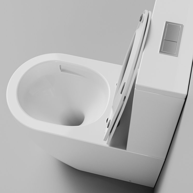 Унитаз-компакт напольный Grossman GR-4494SQ с микролифтом, белый глянец