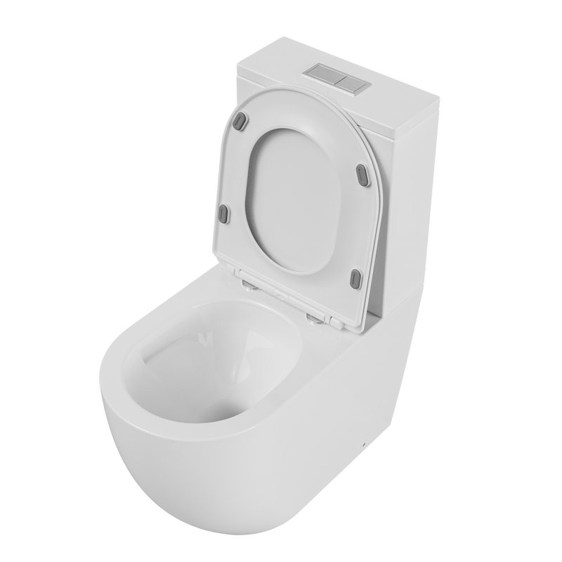 Унитаз-компакт напольный Grossman GR-4494SQ с микролифтом, белый глянец