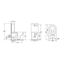 Унитаз-компакт напольный Grossman GR-4494SQ с микролифтом, белый глянец