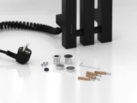 Полотенцесушитель электрический Сунержа Вердикт 4.0 31-0852-1210 120x15 см, подключение слева, скрытое подключение слева, матовый черный, I-образный