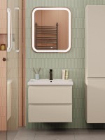 Мебель для ванной комнаты SanStar Riana 60 подвесная, cappuccino, раковина Миранда 60