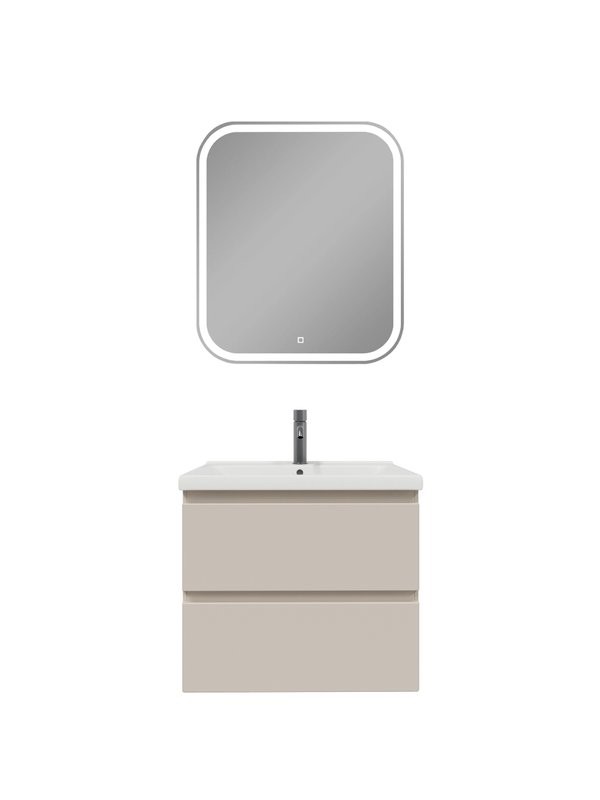 Мебель для ванной комнаты SanStar Riana 60 подвесная, cappuccino, раковина Миранда 60