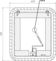 Мебель для ванной комнаты SanStar Riana 60 подвесная, cappuccino, раковина Миранда 60
