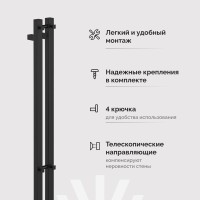 Полотенцесушитель электрический EWRIKA Пенелопа P2 140, черный