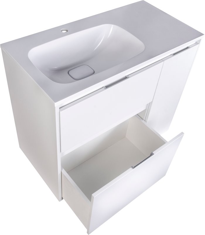 Тумба с раковиной Style Line Барселона 90 Люкс Plus L, с бельевой корзиной