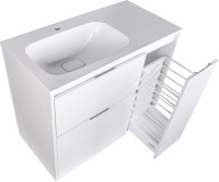 Тумба с раковиной Style Line Барселона 90 Люкс Plus L, с бельевой корзиной