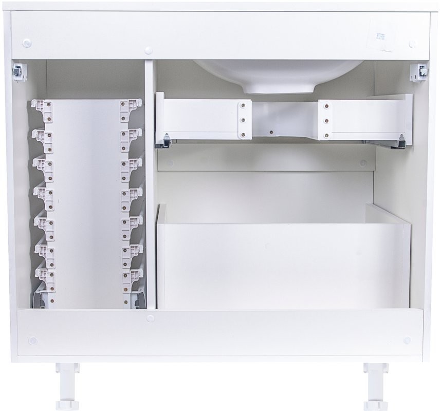 Тумба с раковиной Style Line Барселона 90 Люкс Plus L, с бельевой корзиной