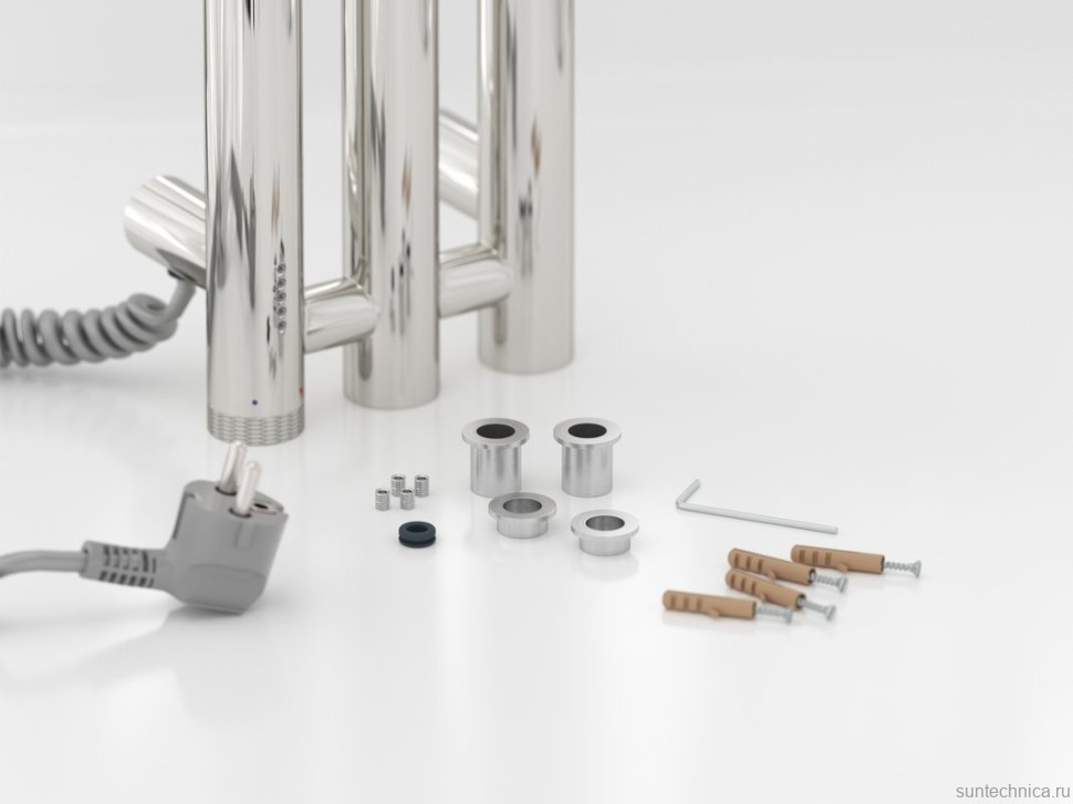 Полотенцесушитель электрический Сунержа Терция 4.0 00-0884-1206 120x15 см, подключение слева, скрытое подключение слева, без покрытия, I-образный