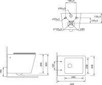 Унитаз подвесной SantiLine SL-5007T-SM/BD со смесителем и биде, белый