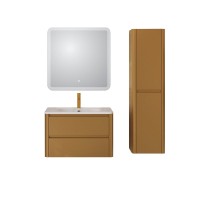 Тумба с раковиной Cezares Relax 80 брашированное золото, раковина Cezares CZR-800/480-LV-MR-NV