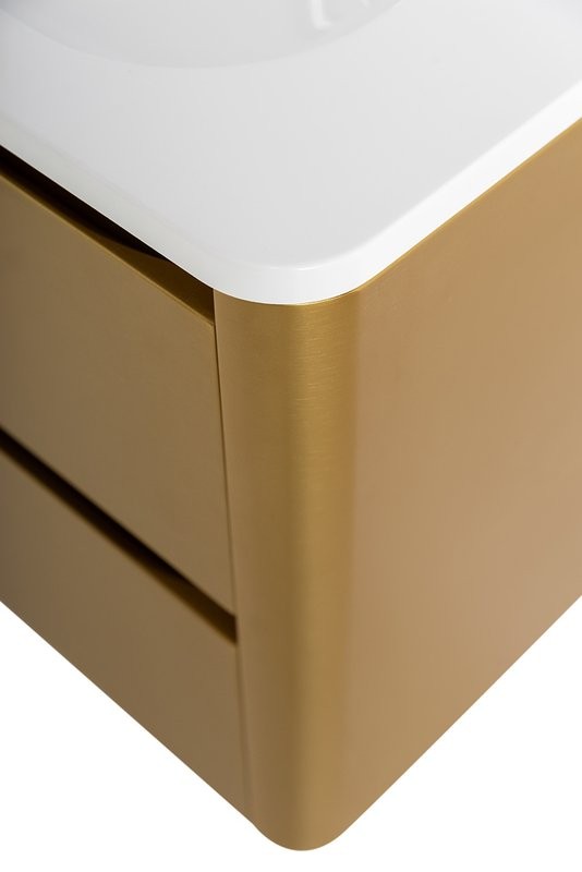 Тумба с раковиной Cezares Relax 80 брашированное золото, раковина Cezares CZR-800/480-LV-MR-NV